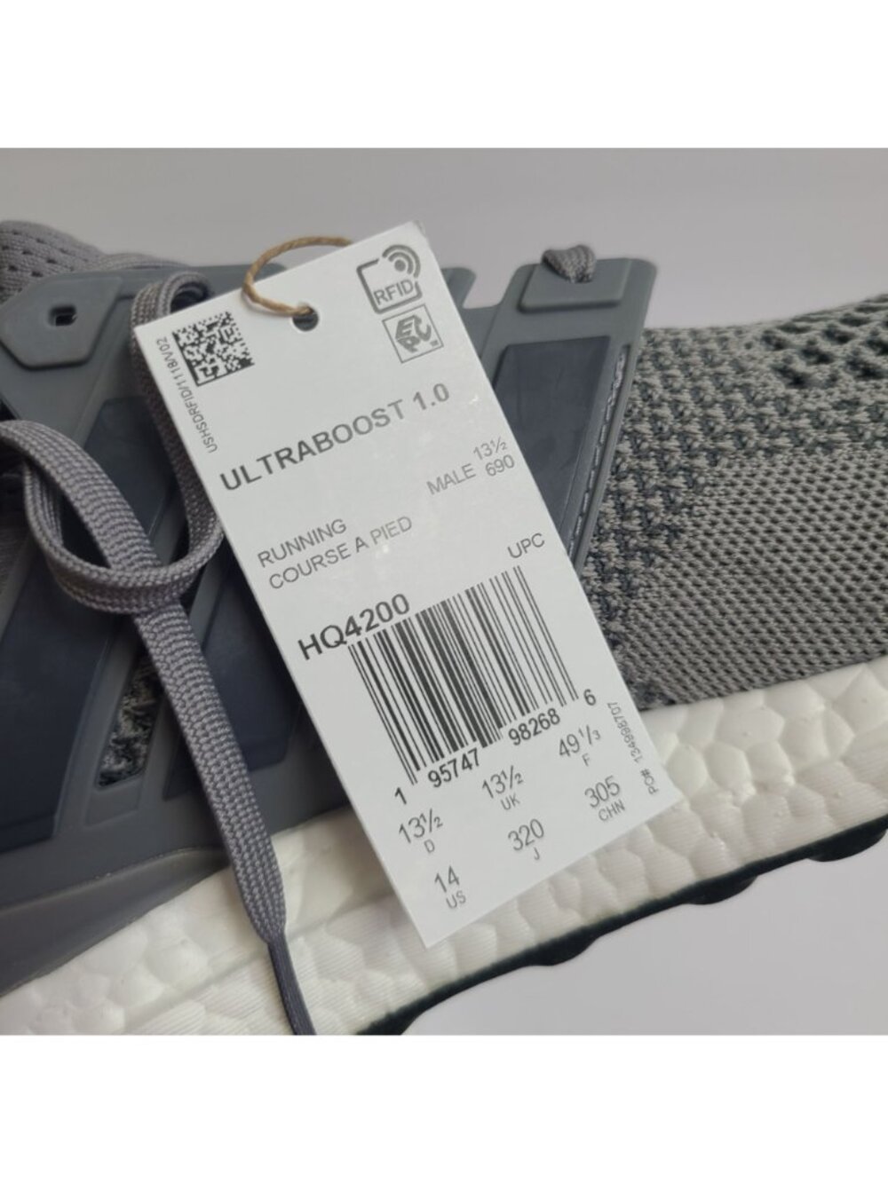 NEW Adidas Ultraboost 1.0 Shoes HQ4200 Size 14 Gray - Picture 8 of 8